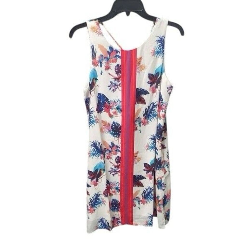 Hatley Tropical Floral Sleeveless Shift Dress XS White Pink Blue Resort Beach - Picture 4 of 11